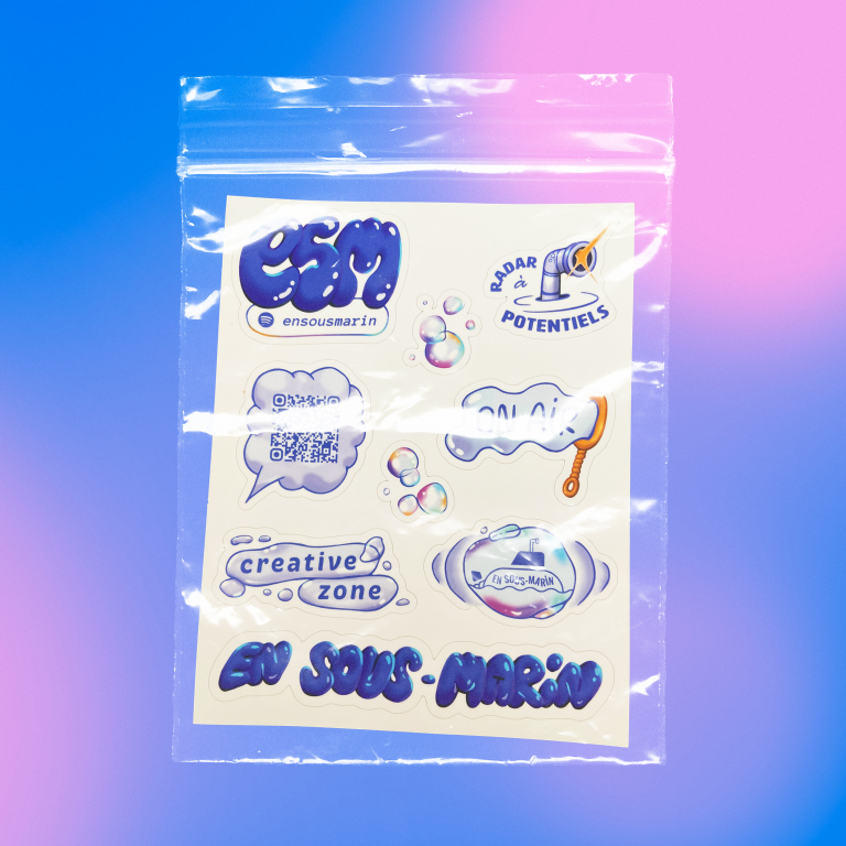 Sticker mockup bag
